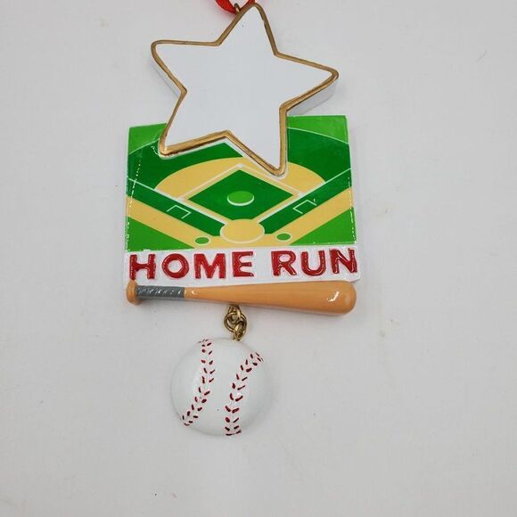 Kurt Adler Christmas Ornament Home Run Baseball Can Personalize New - Picture 2 of 4